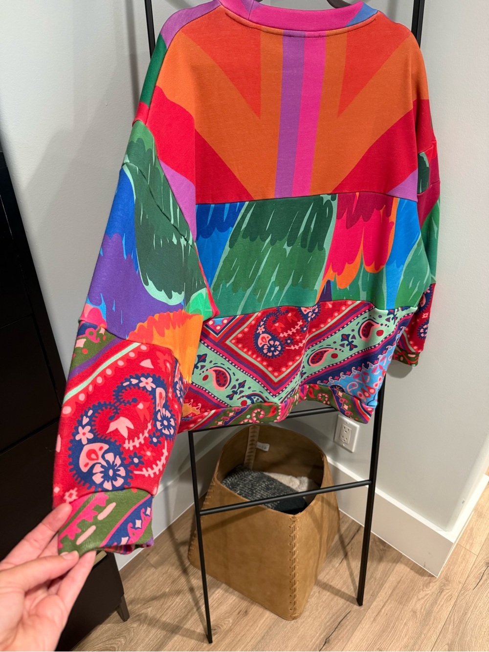 FARM Rio Multicolor Oversized Sweatshirt — Pink, Orange, Purple, Green, Blue - Picture 4 of 5